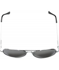 Aviator Premium Mirrored Aviator Top Gun Sunglasses w/ Spring Loaded Temples - 3-pack - Silver - C312ECUDT0X $16.63