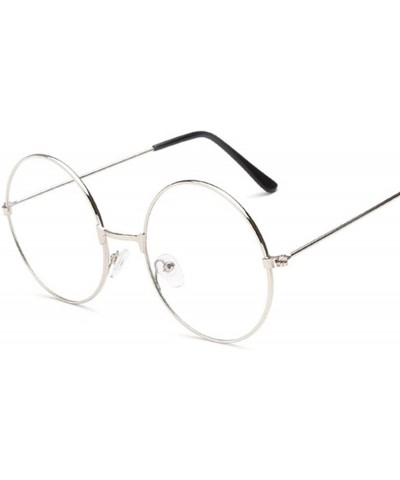 Round Unisex Fashion Classic Gold Metal Frame Glasses Women Classical Vintage Style Optical Round Reading - Black - CG197Y66N...