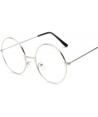 Round Unisex Fashion Classic Gold Metal Frame Glasses Women Classical Vintage Style Optical Round Reading - Black - CG197Y66N...