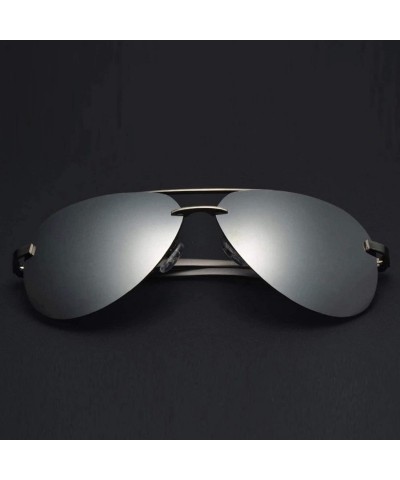 Oval Men's Polarized Sunglasses Metal Alloy Driving Glasses 100% UV400 Protection Goggles Eyewear Pilot - C5197A2X5A9 $21.58