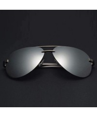 Oval Men's Polarized Sunglasses Metal Alloy Driving Glasses 100% UV400 Protection Goggles Eyewear Pilot - C5197A2X5A9 $21.58
