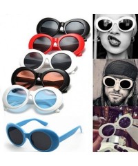 Aviator Sunglasses Retro Vintage Unisex Sunglasses Rapper Oval Shades Grunge Glasses - A - C918H3UC8EE $8.03