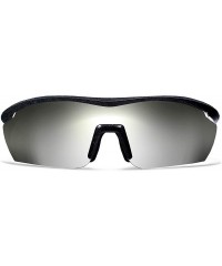 Sport Gamma Black Road Cycling/Fishing Sunglasses with ZEISS P7020M Super Silver Mirrored Lenses - CX18KN3D33T $22.16