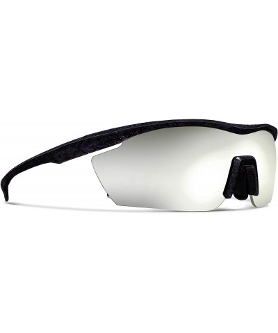 Sport Gamma Black Road Cycling/Fishing Sunglasses with ZEISS P7020M Super Silver Mirrored Lenses - CX18KN3D33T $22.16