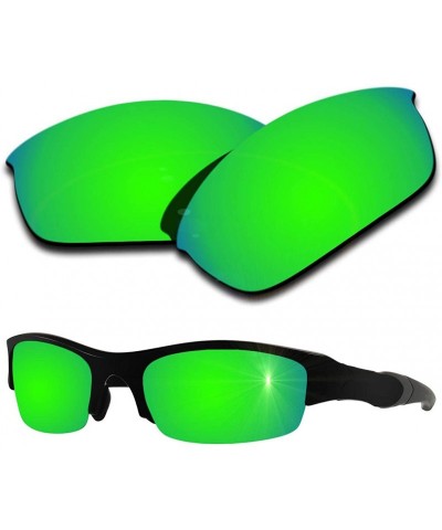 Sport Polarized Replacement Lenses for Oakley Flak Jacket Sunglasses - Multiple Colors - Green Mirrored Coating - C5185MTLA47...