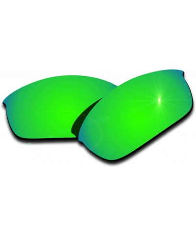 Sport Polarized Replacement Lenses for Oakley Flak Jacket Sunglasses - Multiple Colors - Green Mirrored Coating - C5185MTLA47...