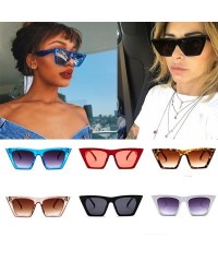 Rimless Polarized Sunglasses for Women Oversized Vintage Retro Cat Eye Square Sun Glasses Fashion Shades (White) - White - CX...