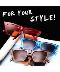 Rimless Polarized Sunglasses for Women Oversized Vintage Retro Cat Eye Square Sun Glasses Fashion Shades (White) - White - CX...