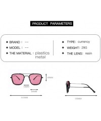 Aviator Square Frame Sunglasses Trendy Glasses for Women Superstar - Silvertea - CP18AY2HURO $10.66