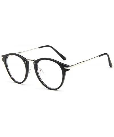 Aviator 2019 Transparent Metal Sunglasses Women Mirror Classic Vintage Street Black - Matteblack - CK18Y3O5HZ5 $19.17