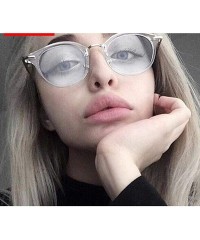 Aviator 2019 Transparent Metal Sunglasses Women Mirror Classic Vintage Street Black - Matteblack - CK18Y3O5HZ5 $10.71