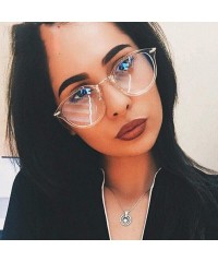 Aviator 2019 Transparent Metal Sunglasses Women Mirror Classic Vintage Street Black - Matteblack - CK18Y3O5HZ5 $10.71