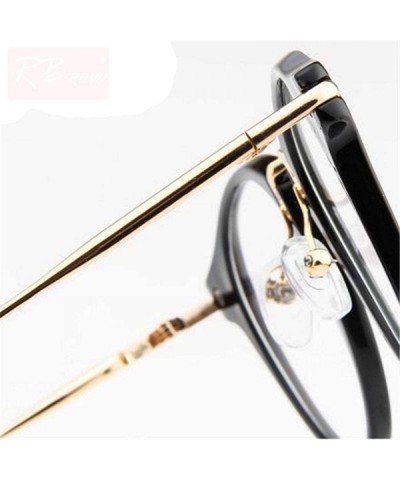 Aviator 2019 Transparent Metal Sunglasses Women Mirror Classic Vintage Street Black - Matteblack - CK18Y3O5HZ5 $10.71