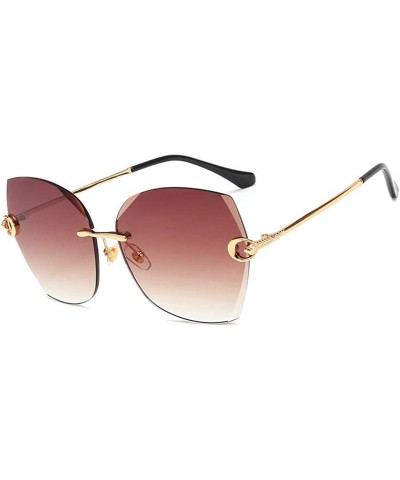 Aviator Aviator sunglasses- fashion sunglasses ladies creative multi-color frameless sunglasses - E - CT18RT5XYLA $43.08