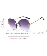 Aviator Aviator sunglasses- fashion sunglasses ladies creative multi-color frameless sunglasses - E - CT18RT5XYLA $43.08