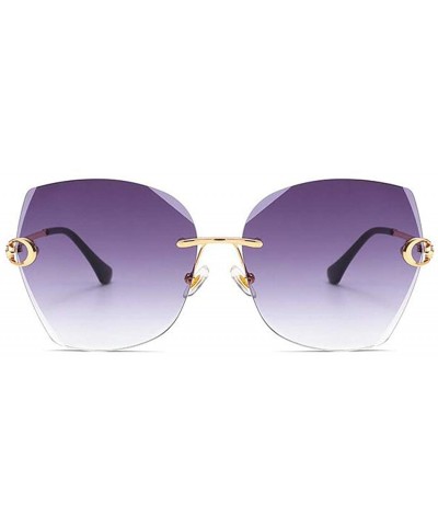 Aviator Aviator sunglasses- fashion sunglasses ladies creative multi-color frameless sunglasses - E - CT18RT5XYLA $43.08