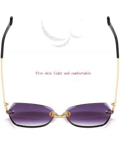 Aviator Aviator sunglasses- fashion sunglasses ladies creative multi-color frameless sunglasses - E - CT18RT5XYLA $43.08