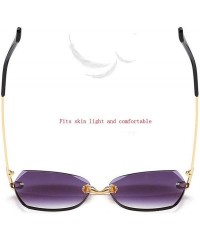 Aviator Aviator sunglasses- fashion sunglasses ladies creative multi-color frameless sunglasses - E - CT18RT5XYLA $43.08
