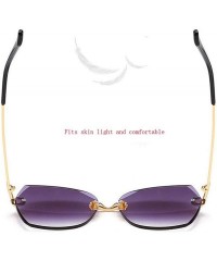 Aviator Aviator sunglasses- fashion sunglasses ladies creative multi-color frameless sunglasses - E - CT18RT5XYLA $43.08