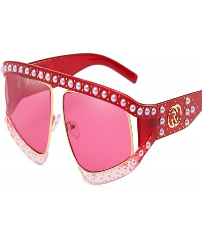 Oval Color mood New Fashion Sunglasses Irregular Pearl Sunglasses - A11-2-663052 - CW18EH4CAW7 $30.21