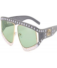 Oval Color mood New Fashion Sunglasses Irregular Pearl Sunglasses - A11-2-663052 - CW18EH4CAW7 $30.21