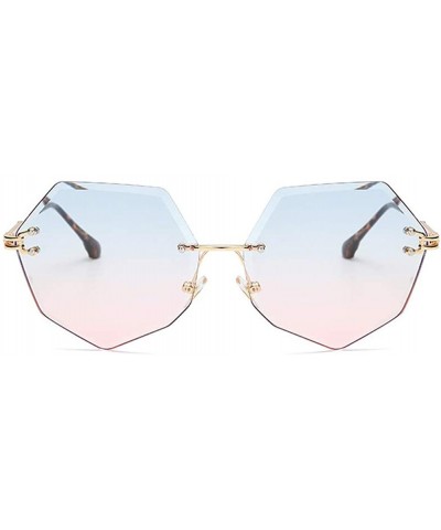 Rimless Polarized Sunglasses for Women- Rimless Sunglasses- Cut Shape Retro Glasses- UV Protection Safety Glasses - CN199CUQ0...