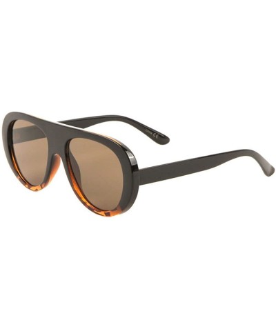 Oversized Go Go Womens Retro Thick Bold Plastic Frame Sunglasses - Black Tortoise Frame - CX18DTHX8QY $9.68