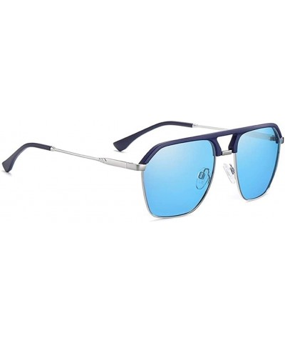 Rimless Rimless Polarized Gradient Lens Sunglasses for Men Driving Sun Glasses UV400 - C2blue - CX199HQ9D32 $25.07