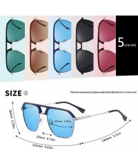 Rimless Rimless Polarized Gradient Lens Sunglasses for Men Driving Sun Glasses UV400 - C2blue - CX199HQ9D32 $10.99