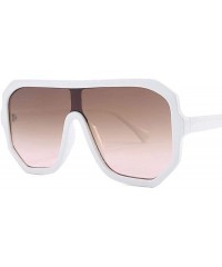 Oversized One Lens Oversized Square Sunglasses Men Women Fashion Shades C1 Black Black - C1 Black Black - CH18YR79STT $19.91