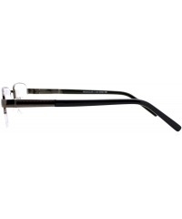 Rectangular Reading Glasses Magnified Lens Half Rim Rectangular Spring Hinge - Gunmetal - CT1889A5Q3E $11.66