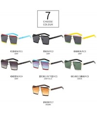 Square New Style 2020 Sunglasses For Women Men Brand Designer Hot Men's Punk Hip Hop Sunglass UV400 - Pink&green - CO1947GOL0...