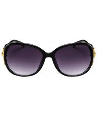Round Rose Big Frame Vintage Sunglasses for Mens Womens-Retro Round Mirrored Lens Eyeglasses (Black) - Black - CK190C5ICG0 $1...