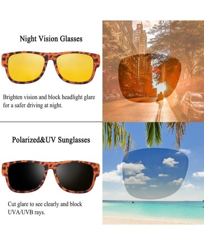 Sport Fit Over Sunglasses for Prescription Glasses with Magnetic Clip on Lens - Amber Leopard - C0199ZMZZD0 $23.70