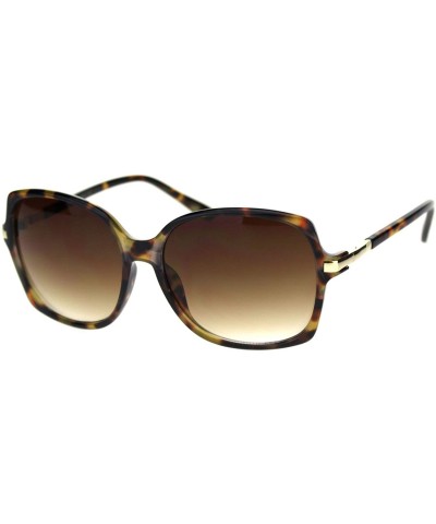 Butterfly Womens Mod Designer Fashion VG Eyewear Butterfly Sunglasses - Tortoise Brown - C918S9EWATO $10.47