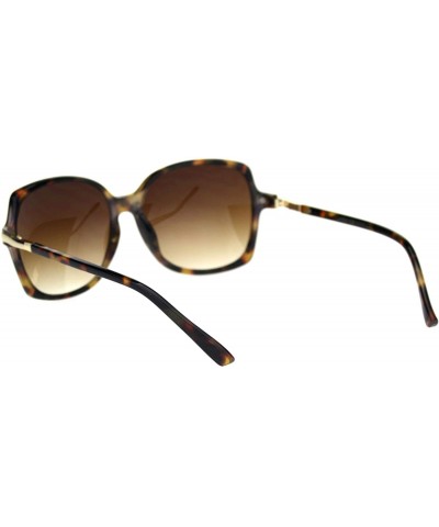 Butterfly Womens Mod Designer Fashion VG Eyewear Butterfly Sunglasses - Tortoise Brown - C918S9EWATO $10.47