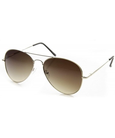 Aviator Classic Tear Drop Spring Temple Wire Metal Aviator Sunglasses 58mm - Silver Lavender - C011XN6RR33 $9.38