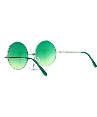 Oversized Hippie Oceanic Gradient Large Circle Lens Sunglasses - Green - CW12IGSQZYT $14.04