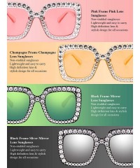 Oversized Oversize Square Sparkling Sunglasses Pieces - CA18AQTC9Y9 $12.61