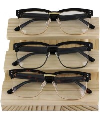 Aviator Retro Aviator Sunglasses For Men Women Vintage Square Non-prescription Glasses Frame Clear Lens Eyeglasses - CB18REQN...
