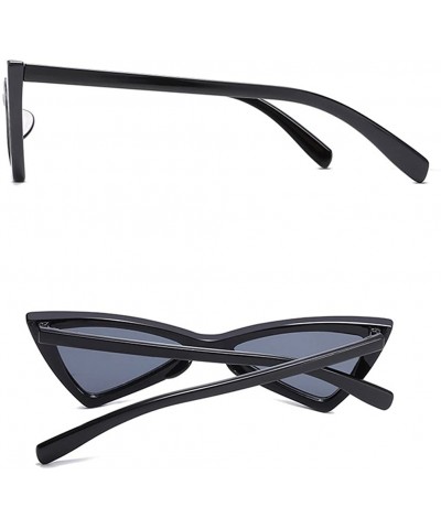 Oval Men Women Vintage Sunglasses Cat Eye Luxury Brand Designer Summer Style Retro Small - Brown - CH18G45XIRY $25.96
