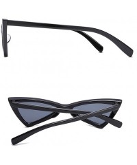 Oval Men Women Vintage Sunglasses Cat Eye Luxury Brand Designer Summer Style Retro Small - Brown - CH18G45XIRY $25.96