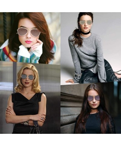 Oversized Double BridgeMetal Aviator Men Women Designer Sunglasses with Pouch - Gold Black and White Frame With Grey Lens - C...