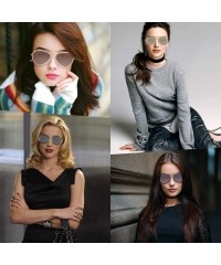 Oversized Double BridgeMetal Aviator Men Women Designer Sunglasses with Pouch - Gold Black and White Frame With Grey Lens - C...