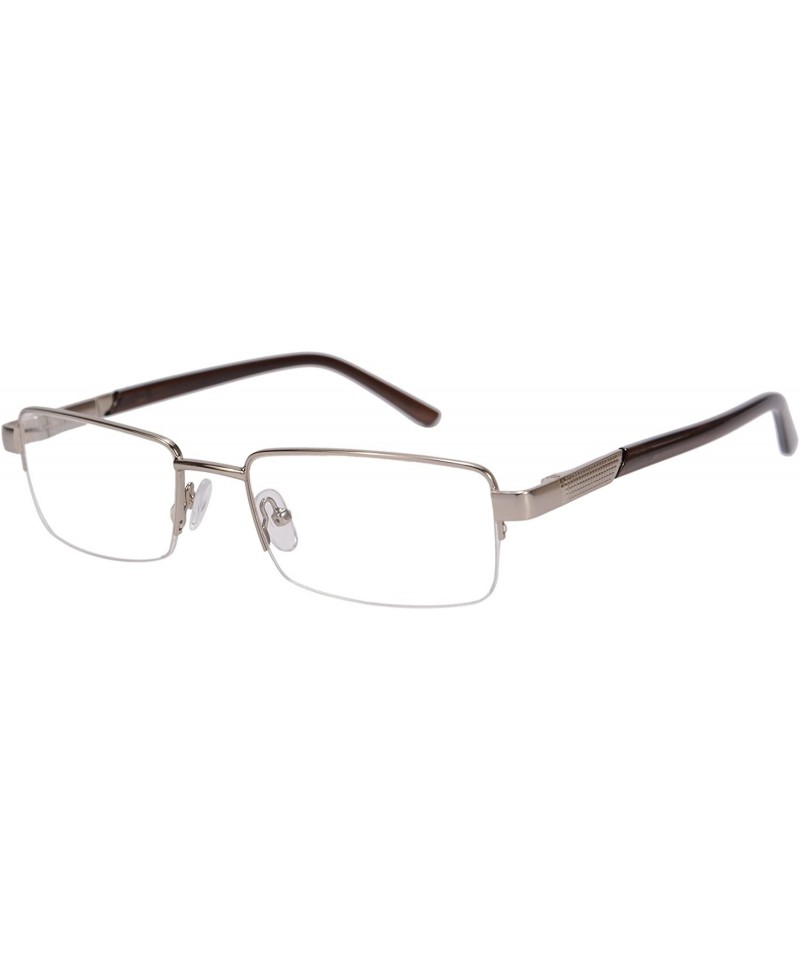 Rectangular Metal Frame Blue Light Blocking Reading Glasses 1.56 Lenses-6334 - C217YI25LN8 $11.89