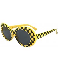 Wayfarer Sunglasses for Women Men - Clout Goggles Unisex Sunglasses Rapper Oval Shades Retro Glasses - B - CO18DONZAXA $12.71