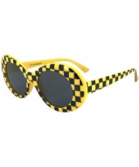 Wayfarer Sunglasses for Women Men - Clout Goggles Unisex Sunglasses Rapper Oval Shades Retro Glasses - B - CO18DONZAXA $7.79