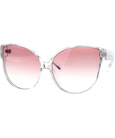 Oversized Womens Sunglasses Oversized Fashion Big Butterfly Frame UV 400 - Clear (Pink) - CN18OE4YX6S $12.93