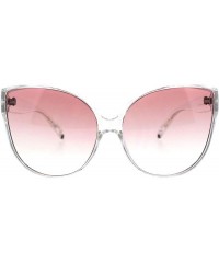 Oversized Womens Sunglasses Oversized Fashion Big Butterfly Frame UV 400 - Clear (Pink) - CN18OE4YX6S $12.93