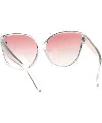 Oversized Womens Sunglasses Oversized Fashion Big Butterfly Frame UV 400 - Clear (Pink) - CN18OE4YX6S $12.93
